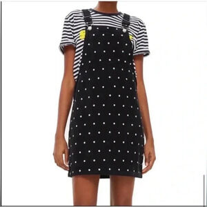 Topshop Black and White Polka Dot Mini Dress
